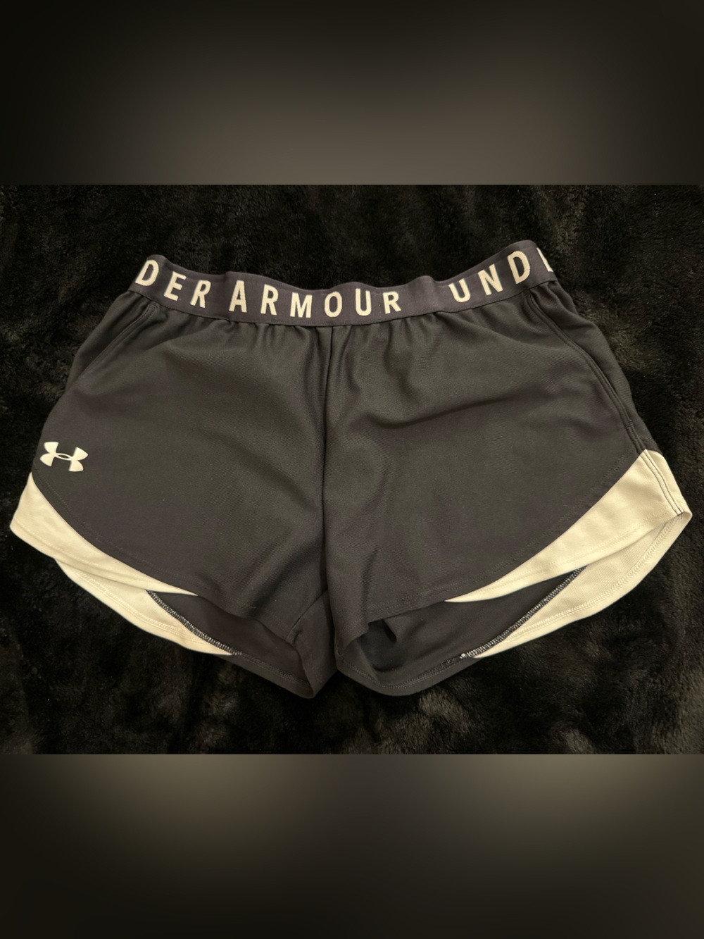 Under Armour Black & White Performance Running Shorts